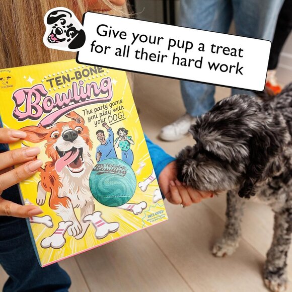 Ten Bone Bowling Dog Board Game A Family Party Game for You and Your Dog - Picture 2 of 6